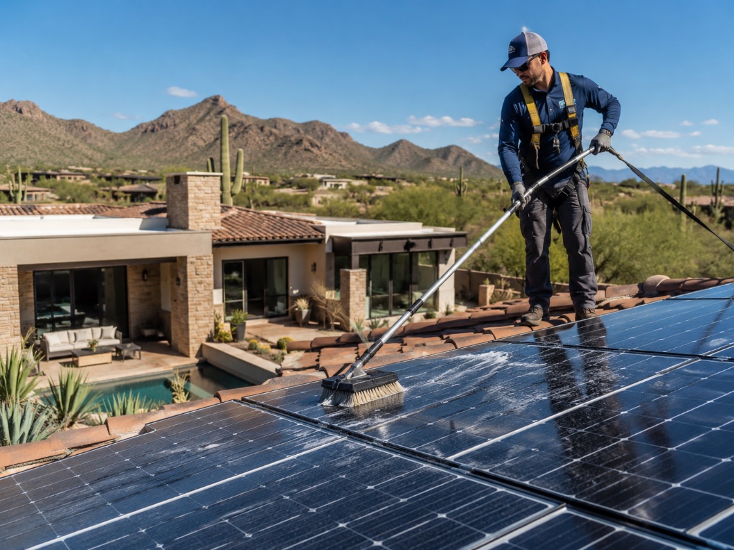Solar Panel Cleaning in the Desert: Is It Worth It?